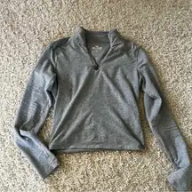 Hollister  grey cropped half zip size medium