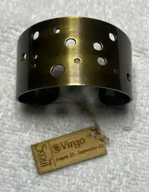 Scout Brass Cuff Bracelet with Virgo Cutout Design