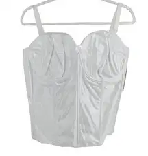 Empire Intimates (46D) American VINTAGE White Bridal Wedding Bustier Bra 1348