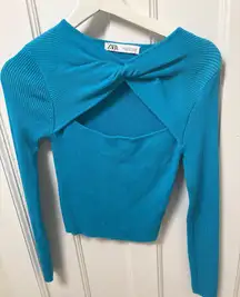 Blue ZARA Sweater Knit