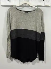 Smartwool Shadow Pine Colorblock Crewneck Sweater Black & Grey