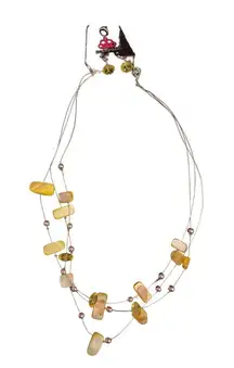 Paparazzi Yellow Stone Beaded Multi-Strand‎ Necklace Boho Chic Jewelry Set r-57