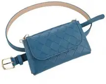 WOMEN Retro Style Pin Buckle Waist Bag/Waist Bag. Removable belt. (Blue). NWOT