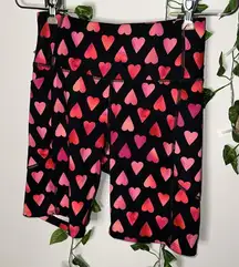 Victoria’s Secret “On Point” Flow Heart Pattern Workout Biker Shorts Pockets