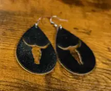 Source Unknown Black Bull Earrings