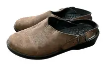 Josef Seibel Shoes Womens 38 Mule Clogs Heels Comfort Brown Slip On Size 38