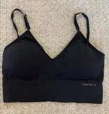 NWOT - Danskin Black V-Neck Criss Cross Back Padded Bralette Large