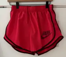 Nike Women's Athletic Shorts in Red and Black Size Medium EUC