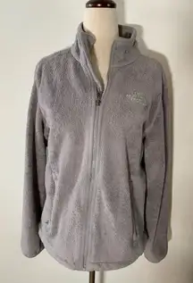 North face gray women’s fleece jacket medium
