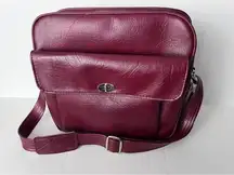 Vintage Samsonite Silhouette Carry-on/Overnight Shoulder Bag Dark Red Locking