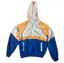 Women’s Crop Multi Color Windbreaker Size Large