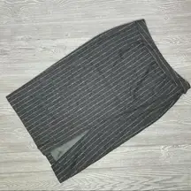 Doncaster Italian purple & grey pinstripe midi wool skirt size 4