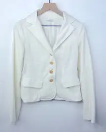 Vince Women’s size 6 Cream Corduroy Blazer Fully Lined Button Closure w pockets