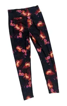 Womens LuLaRoe Space Heart Galaxy Celestial Eclipse Print Leggings - One Size OS