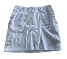 DKNY Skirt Women Small White Zip Fly Built In Shorts Mini Skort Golf A Line Poly