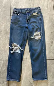 American Eagle Outfitters Women Blue Distressed Denim Jeans Size 6 Regular