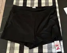 NWT Lands' End | Women's Swim Shorts Lined Built In Underwear Black | Size 18