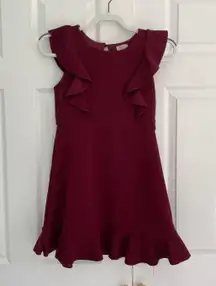 Childs Red Ruffle Dress