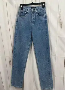 White Fox Women’s XS Blue Denim Who’s That Girl 90s Straight Jeans New