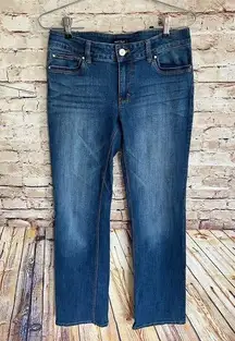 White House Black Market | WHBM Blue Stretch Denim Boot Leg Jeans Size 4R