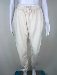 WeWoreWhat Solid Sweat Pants in Off White (L)