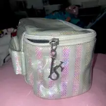 Victoria’s Secret Iridescent Sequin Cosmetic Bag with Handle