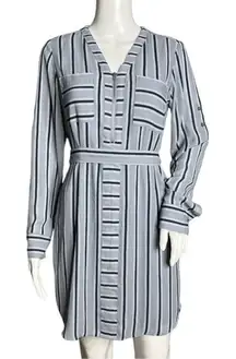 Express Dress Womens‎ XS Blue Vertical Stripe Shirt Dress Office Career Casual