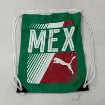 Mexico MEX Soccer Futbol  Grn Athletic Drawstring Satchel Backpack Gym Sac