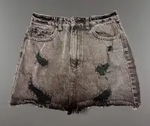 Forever 21 Black Denim Mini Skirt Classic 5 Pocket Style Small