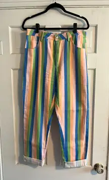 Daisy Street Striped Jeans