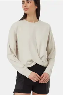 if it were me Cream Twist Front Sweatshirt