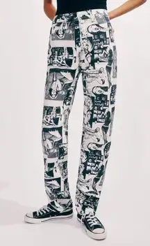 Cynthia High Rise Straight Leg Jeans Typical Girls Print