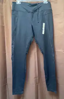 Black Mesh Yoga Leggings Pants Size Large