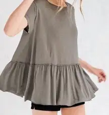 Peplum Ruffle Top