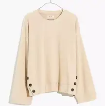 Madewell Brushed Side-Button Relaxed Sweatshirt
