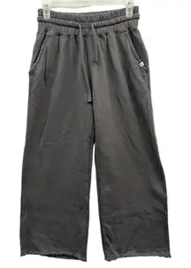 PACT Women's Organic Cotton Grey Cropped Wide Leg Lounge Sweat Lounge Pants XS