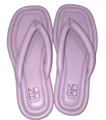No Boundaries lavender flip flops size 8