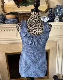 PATAGONIA Womens BANDHA Tank Top Paisley Blue Activewear Hiking Fitness Gym M