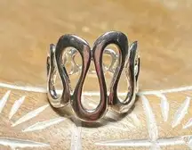 Robert Lee Morris Studio Swirl Wave Sterling Silver 925 Ring