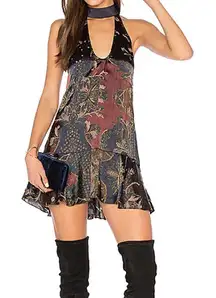 Free People Satin Lady Love Tunic Top Halter Dress Large