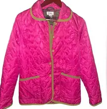 Lilly Pulitzer Vintage  quilted pink palm trees jacket size XS