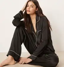 Abercrombie & Fitch Dark Blue Satin Pajama Set