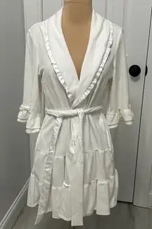 Betsey Johnson Baby Terry White The Bride Bathrobe