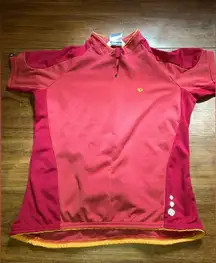 Women’s large dark pink short sleeve cycling jersey Pearl Izumi