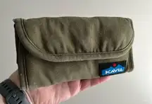 KAVU Big Spender Canvas Wallet Tri-Fold Military Green