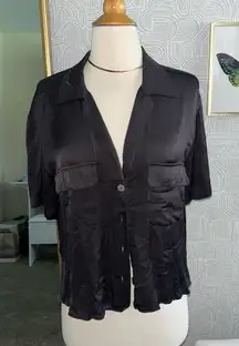 Zara Satin black Blouse
