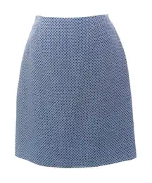 BODEN Women's Blue British Wool Printed Skirt Blue WG473 US 10R $110 NWT