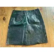 Glamorous Snakeskin Faux Black Leather Skirt, US 6