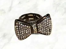 Stretchy Bow Rhinestone Unique Ring