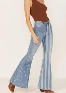 Shyanne Stars and Stripes High Rise Flare Jeans